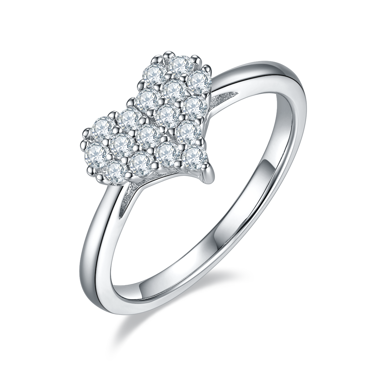 At first sight, I fell in love with S925 silver plated platinum Moissanite 33 points D-grade